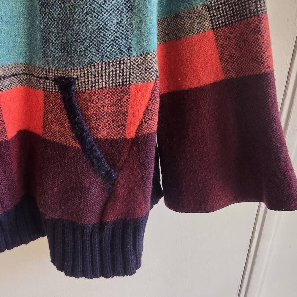 Anthropologie Plaid Striped HWR Wool And Cotton Blend Sweater - Picture 4 of 5